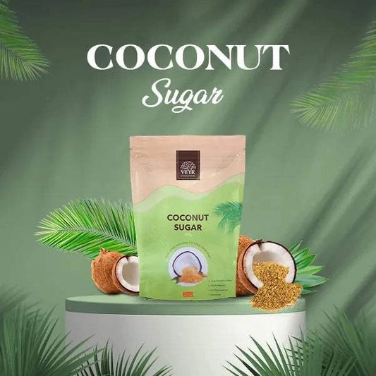 Veyr Coconut Sugar 500g natural sweetener from coconut palm in a clear bag