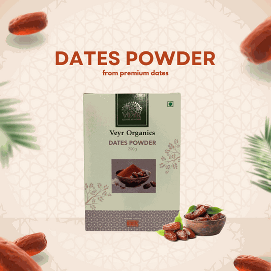 200g pack of dates powder with natural texture and brown color