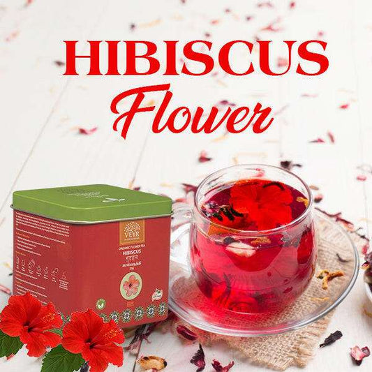 Fresh Hibiscus Flower 20g packaging with vibrant red petals