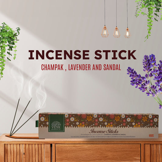 Incense Sticks – Champak , Lavender and Sandal.