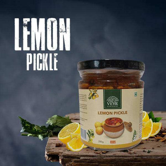 Jar of traditional Indian lemon pickle with spices