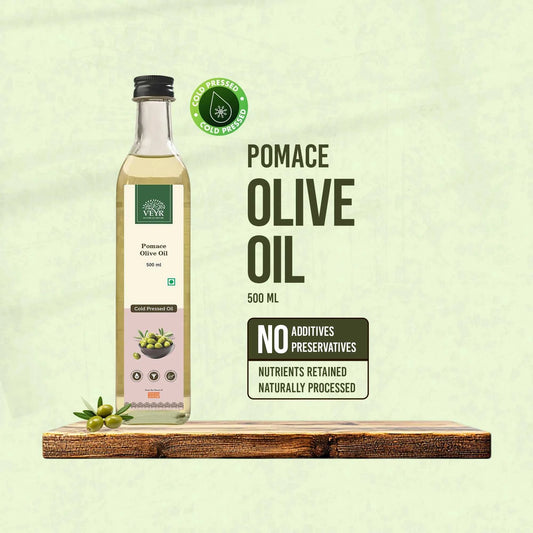 500ml bottle of Veyr Organics Pomace Olive Oil for cooking and frying
