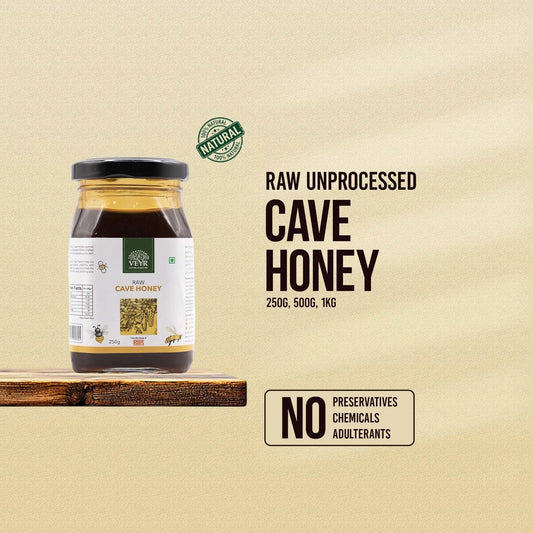 Jar of dark amber cave honey from Anamalai Tiger Reserve with traditional tribal harvesting and sustainable sourcing